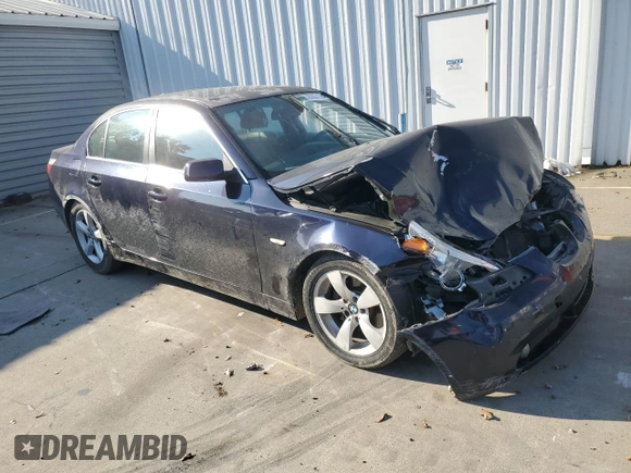 2006 BMW 5 Series 530i with VIN WBANE73566CM35956, listed as a Copart auction lot 82851184 with 131,646 mi miles and Salvage Title. Bid and sale history available at carsss.com. Image 4.