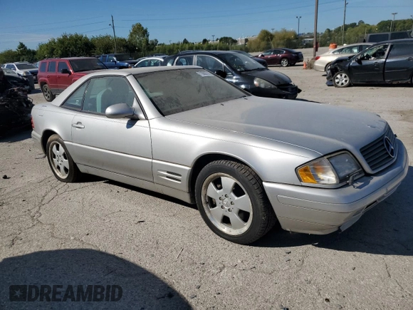 2000 Mercedes-Benz SL-Class with VIN WDBFA68F7YF190504, listed as a Copart auction lot 71000714 with 0 mi miles and Clean Title. Bid and sale history available at carsss.com. Image 4.