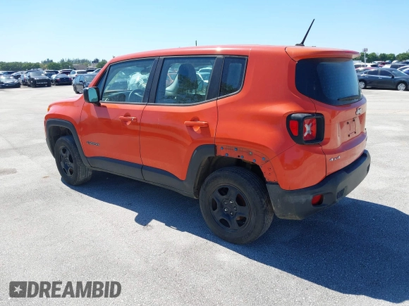 2016 Jeep Renegade Sport with VIN ZACCJBAT1GPD65015, listed as a IAAI auction lot 41435282 with 150,912 mi miles and . Bid and sale history available at DreamBid. Image 3.