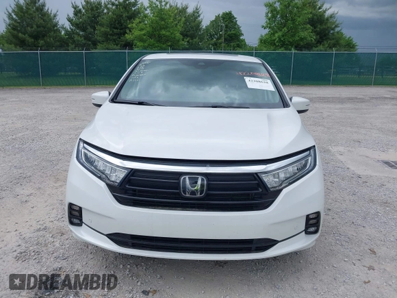 2023 Honda Odyssey Touring with VIN 5FNRL6H88PB079716, listed as a IAAI auction lot 42208628 with 26,679 mi miles and . Bid and sale history available at DreamBid. Image 13.
