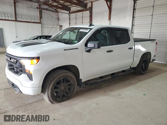 2023 Chevrolet Silverado 1500 Custom with VIN 1GCPDBEK8PZ122670, listed as a Copart auction lot 48259635 with 50,219 mi miles and Clean Title. Bid and sale history available at DreamBid. Image 1.