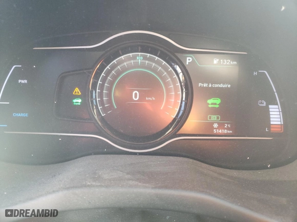 2021 Hyundai Kona Electric SEL with VIN KM8K23AG0MU122741, listed as a Copart auction lot 71721392 with 51,418 mi miles. Bid and sale history available at carsss.com. Image 9.