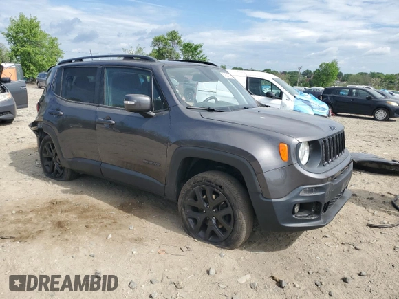 2018 Jeep Renegade Latitude with VIN ZACCJBBB5JPG77352, listed as a Copart auction lot 54854675 with 85,493 mi miles and Salvage title. Bid and sale history available at DreamBid. Image 4.