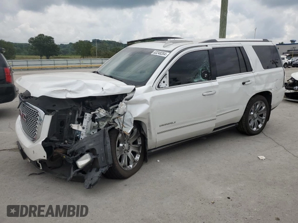 2016 GMC Yukon Denali with VIN 1GKS2CKJ0GR457895, listed as a Copart auction lot 63248354 with 118,005 mi miles and Salvage Title. Bid and sale history available at carsss.com. Image 1.