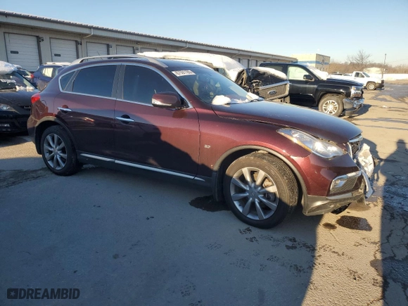 2017 Infiniti QX50 with VIN JN1BJ0RRXHM414613, listed as a Copart auction lot 87591165 with 76,407 mi miles and Salvage Title. Bid and sale history available at carsss.com. Image 4.