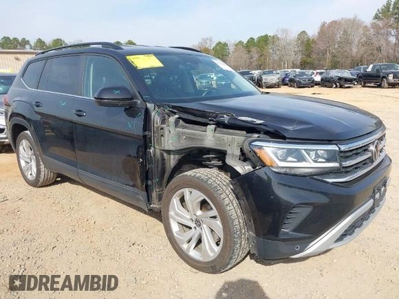 2021 Volkswagen Atlas 3.6L V6 SE w/Technology with VIN 1V2HR2CA9MC578058, listed as a IAAI auction lot 41784456 with 90,920 mi miles. Bid and sale history available at carsss.com. Image 1.