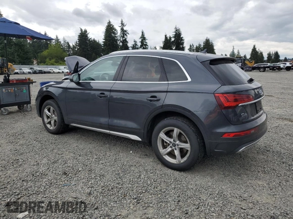 2021 Audi Q5 Premium with VIN WA1AAAFY3M2004889, listed as a Copart auction lot 56848775 with 84,071 mi miles and Salvage title. Bid and sale history available at DreamBid. Image 2.
