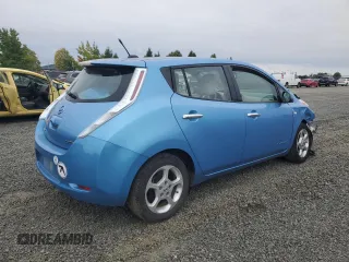 2011 Nissan LEAF SL with VIN JN1AZ0CP8BT002070, listed as a Copart auction lot 71450564 with 55,295 mi miles and Salvage Title. Bid and sale history available at carsss.com. Image 3.