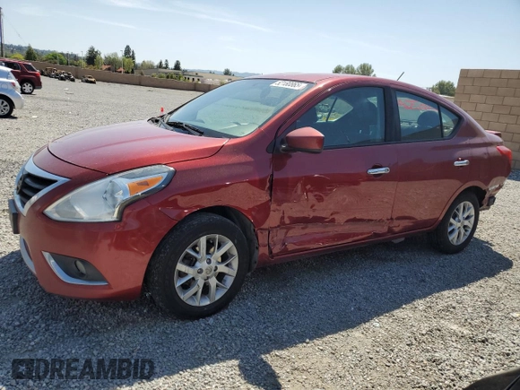 2018 Nissan Versa Sedan SV with VIN 3N1CN7APXJL873376, listed as a Copart auction lot 52180865 with 201,526 mi miles and Salvage Title. Bid and sale history available at carsss.com. Image 1.