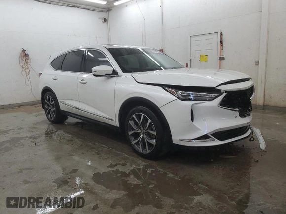 2022 Acura MDX Technology с VIN 5J8YD9H4XNL012201, выставлен на аукционе Copart как лот 53184445 с пробегом 43 091 миль миль и Списание • Salvage title. История ставок и продаж доступна на DreamBid. Изображение 4.