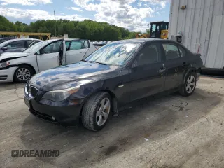 2007 BMW 5 Series 530xi with VIN WBANF73587CU25251, listed as a Copart auction lot 58030295 with 186,995 mi miles and Salvage title. Bid and sale history available at DreamBid. Image 1.