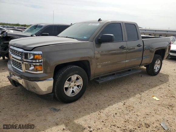2014 Chevrolet Silverado 1500 LT with VIN 1GCRCREH1EZ261321, listed as a Copart auction lot 50057055 with 121,749 mi miles and Salvage Title. Bid and sale history available at carsss.com. Image 1.