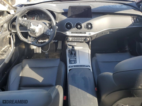 2020 Kia Stinger GT1 with VIN KNAE45LC5L6074316, listed as a Copart auction lot 75098324 with NaN miles and Salvage Title. Bid and sale history available at carsss.com. Image 8.