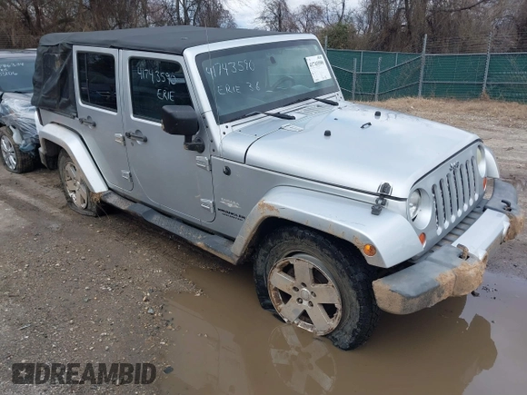 2008 Jeep Wrangler Unlimited Sahara with VIN 1J4GA59158L501099, listed as a IAAI auction lot 41743590 with 213,941 mi miles and . Bid and sale history available at DreamBid. Image 1.