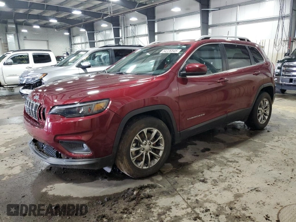 2021 Jeep Cherokee Latitude Lux with VIN 1C4PJMMXXMD225132, listed as a Copart auction lot 54226545 with 48,986 mi miles and Salvage title. Bid and sale history available at DreamBid. Image 1.