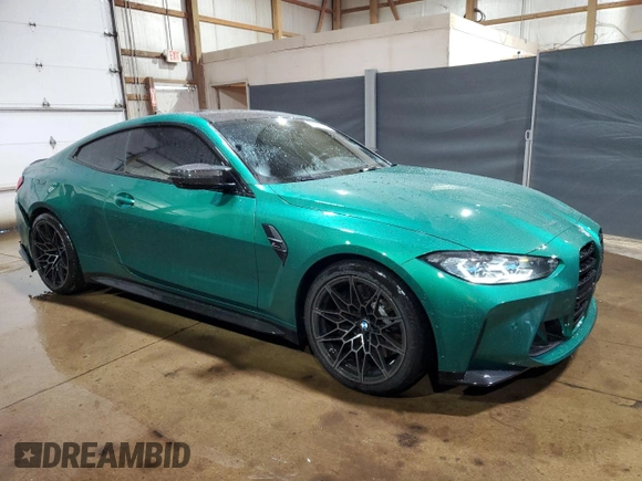 2021 BMW M4 Competition with VIN WBS33AZ06MCH17175, listed as a Copart auction lot 70617284 with 24,730 mi miles and Salvage Title. Bid and sale history available at carsss.com. Image 4.