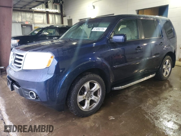 2014 Honda Pilot EX-L with VIN 5FNYF4H53EB037481, listed as a Copart auction lot 47486275 with 158,299 mi miles and Salvage Title. Bid and sale history available at carsss.com. Image 1.