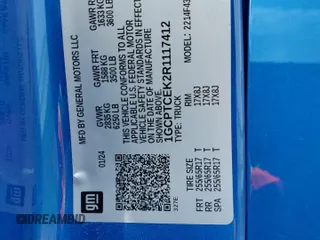 2024 Chevrolet Colorado 4WD LT with VIN 1GCPTCEK2R1117412, listed as a Copart auction lot 54410665 with Not provided miles and Non repairable. Bid and sale history available at DreamBid. Image 13.
