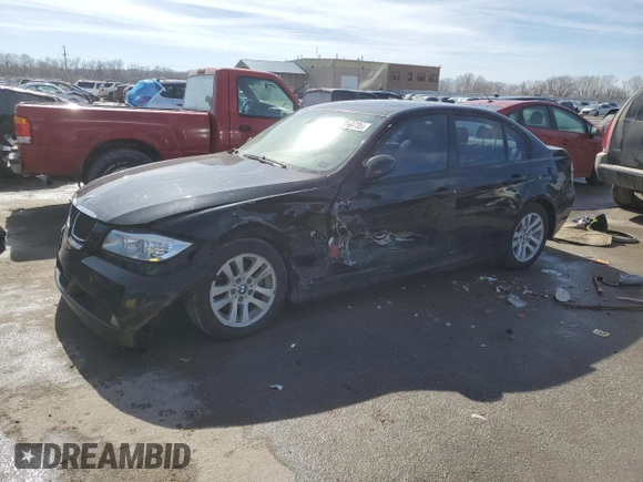2007 BMW 3 Series 328i with VIN WBAVA37557NL12699, listed as a Copart auction lot 46258735 with 173,338 mi miles and Salvage title. Bid and sale history available at DreamBid. Image 1.