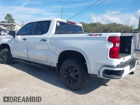 2022 Chevrolet Silverado 1500 Custom with VIN 3GCPDBEK7NG580584, listed as a IAAI auction lot 41690758 with 22,741 mi miles. Bid and sale history available at carsss.com. Image 3.