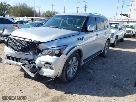 2017 Infiniti QX80 with VIN JN8AZ2NE5H9159392, listed as a IAAI auction lot 41666185 with 42,482 mi miles. Bid and sale history available at carsss.com. Image 2.