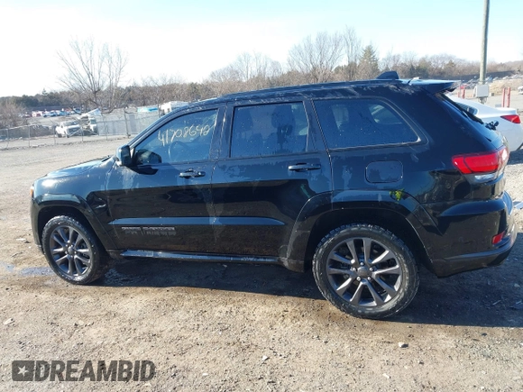 2018 Jeep Grand Cherokee Overland with VIN 1C4RJFCG1JC334098, listed as a IAAI auction lot 41708642 with 50,980 mi miles. Bid and sale history available at carsss.com. Image 14.
