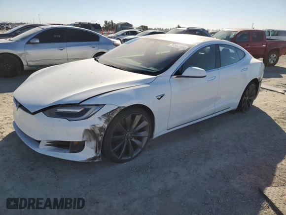 2016 Tesla Model S 70 with VIN 5YJSA1E17GF164788, listed as a Copart auction lot 75565904 with 96,936 mi miles and Salvage title. Bid and sale history available at DreamBid. Image 1.
