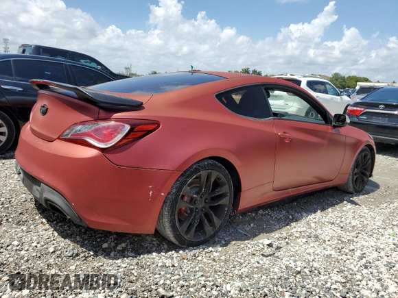 2013 Hyundai Genesis Coupe Track z VIN KMHHU6KJXDU091756, wystawiony jako Copart lot #51409625 z przebiegiem 112 585 mil mil oraz Czysty tytuł • Clean title. Historia ofert i sprzedaży dostępna na DreamBid. Obrazek 3.
