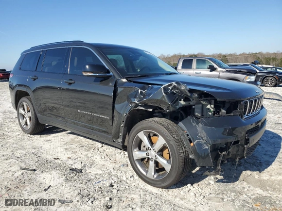 2021 Jeep Grand Cherokee L Limited with VIN 1C4RJJBG0M8203949, listed as a Copart auction lot 43706245 with 0 mi miles and Salvage Title. Bid and sale history available at carsss.com. Image 4.