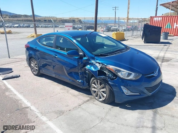 2015 Hyundai Elantra Limited with VIN KMHDH4AE8FU304086, listed as a IAAI auction lot 41830380 with 72,860 mi miles. Bid and sale history available at carsss.com. Image 1.