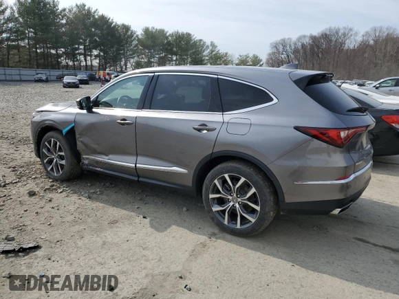 2022 Acura MDX w/Technology Package with VIN 5J8YE1H45NL014145, listed as a Copart auction lot 48190145 with 37,849 mi miles and Salvage Title. Bid and sale history available at carsss.com. Image 2.