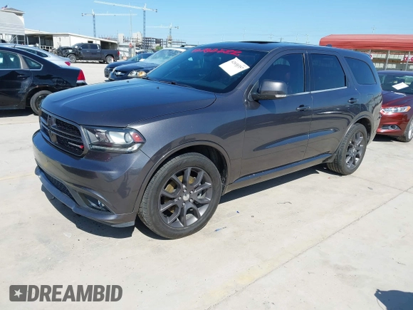 2017 Dodge Durango R/T with VIN 1C4SDJCT7HC678926, listed as a IAAI auction lot 42030357 with 142,084 mi miles and . Bid and sale history available at carsss.com. Image 2.
