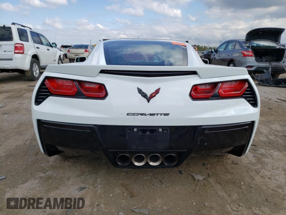 2017 Chevrolet Corvette Z51 3LT with VIN 1G1YM2D70H5118356, listed as a Copart auction lot 72786214 with Not provided miles and Salvage title. Bid and sale history available at DreamBid. Image 6.