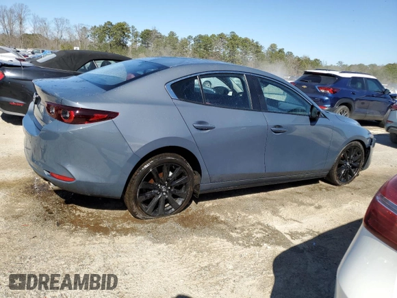 2025 Mazda 3 S Carbon Edition with VIN JM1BPBCM4S1764302, listed as a Copart auction lot 46692245 with 5,099 mi miles and Clean Title. Bid and sale history available at DreamBid. Image 3.