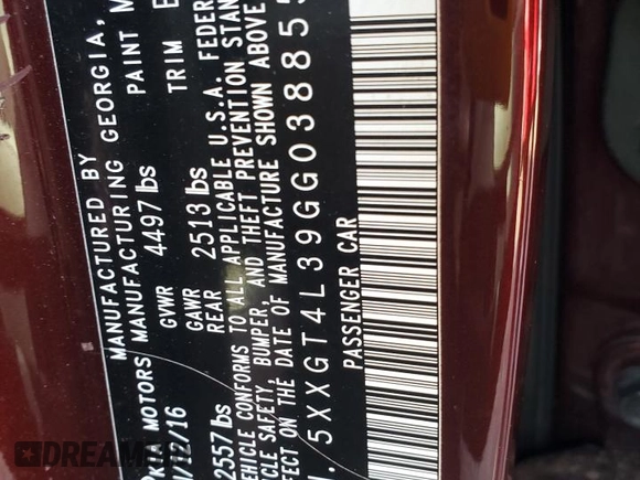 2016 Kia Optima LX z VIN 5XXGT4L39GG038855, wystawiony jako Copart lot #59394245 z przebiegiem 169 825 mil mil oraz Nie do naprawy • Non repairable. Historia ofert i sprzedaży dostępna na DreamBid. Obrazek 12.