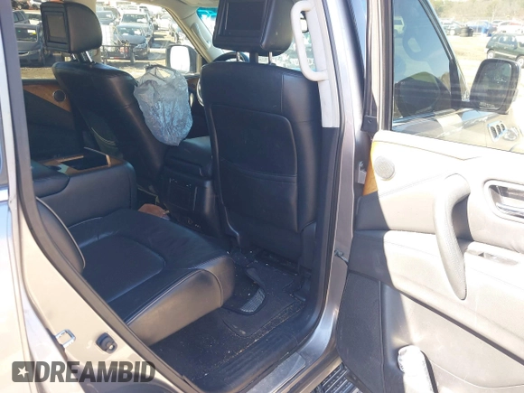 2011 Infiniti QX56 7-passenger with VIN JN8AZ2NE3B9005416, listed as a IAAI auction lot 41624141 with 285,228 mi miles. Bid and sale history available at carsss.com. Image 8.