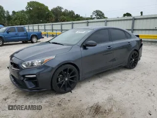 2021 Kia Forte GT-Line with VIN 3KPF34AD0ME275276, listed as a Copart auction lot 59290065 with 109,381 mi miles and Non repairable. Bid and sale history available at DreamBid. Image 1.