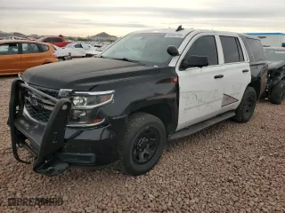 2017 Chevrolet Tahoe Commercial with VIN 1GNLCDEC6HR218814, listed as a Copart auction lot 45400795 with 105,281 mi miles and Salvage Title. Bid and sale history available at carsss.com. Image 1.