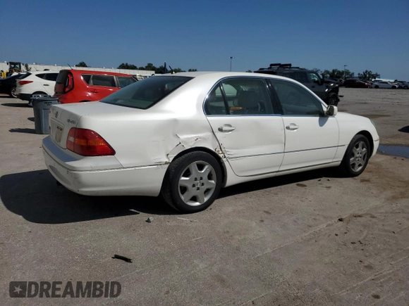 2003 Lexus LS 430 with VIN JTHBN30F130106203, listed as a Copart auction lot 52735745 with 179,658 mi miles and Salvage Title. Bid and sale history available at DreamBid. Image 3.