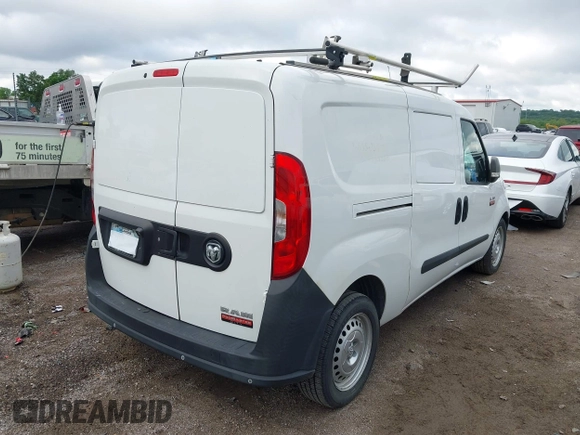 2021 Ram ProMaster City Cargo Tradesman with VIN ZFBHRFAB8M6S96659, listed as a IAAI auction lot 42168011 with 143,566 mi miles and . Bid and sale history available at DreamBid. Image 4.