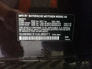 2016 BMW X5 xDrive50i with VIN 5UXKR6C51G0J80011, listed as a Copart auction lot 66155613 with 97,921 mi miles and Clean Title. Bid and sale history available at carsss.com. Image 13.