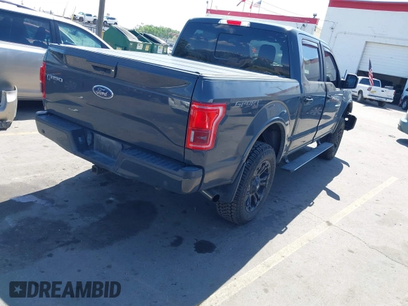 2017 Ford F-150 XL with VIN 1FTEW1EG6HFA29107, listed as a IAAI auction lot 42375043 with 58,186 mi miles and . Bid and sale history available at DreamBid. Image 4.