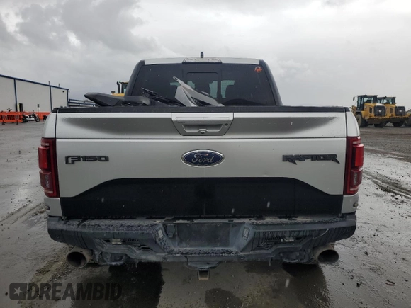 2017 Ford F-150 Raptor with VIN 1FTFW1RG7HFA26506, listed as a Copart auction lot 88686245 with 105,605 mi miles and Salvage Title. Bid and sale history available at carsss.com. Image 6.