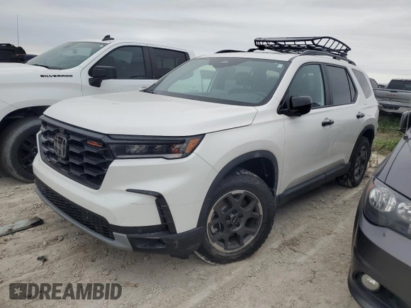 2024 Honda Pilot TrailSport with VIN 5FNYG1H66RB008521, listed as a Copart auction lot 74560104 with 0 mi miles and Salvage Title. Bid and sale history available at carsss.com. Image 1.