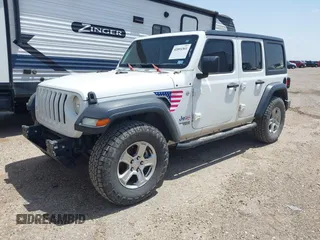 2018 Jeep Wrangler Unlimited Sport S with VIN 1C4HJXDG8JW127299, listed as a IAAI auction lot 42091561 with 116,082 mi miles and . Bid and sale history available at DreamBid. Image 18.