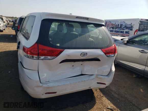 2013 Toyota Sienna L with VIN 5TDZK3DC7DS330924, listed as a Copart auction lot 75035774 with 153,550 mi miles and Salvage Title. Bid and sale history available at carsss.com. Image 6.