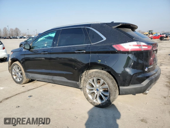 2019 Ford Edge Titanium with VIN 2FMPK4K96KBC59892, listed as a Copart auction lot 48621995 with 114,409 mi miles and Salvage Title. Bid and sale history available at carsss.com. Image 2.