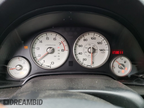 2005 Acura RSX with VIN JH4DC54895S012809, listed as a Copart auction lot 71822204 with 173,011 mi miles and Salvage Title. Bid and sale history available at carsss.com. Image 9.