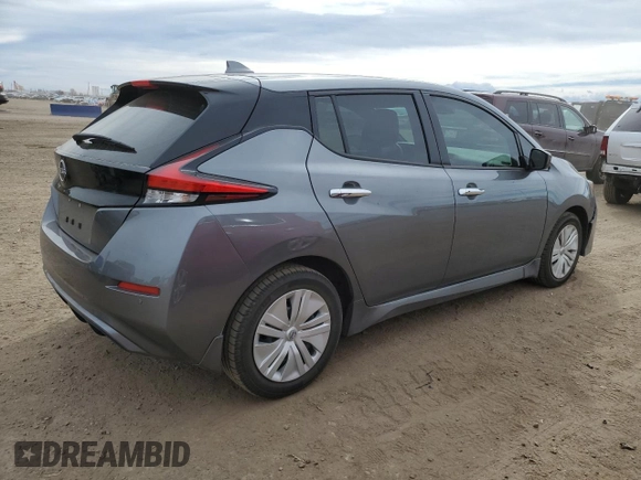 2023 Nissan LEAF S with VIN 1N4AZ1BV2PC554003, listed as a Copart auction lot 50589395 with 25,261 mi miles and Salvage Title. Bid and sale history available at DreamBid. Image 3.