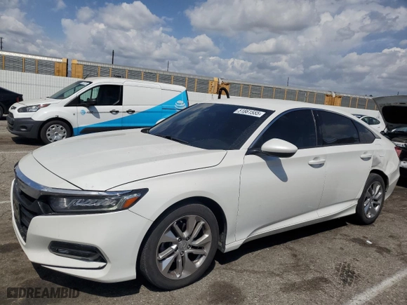 2018 Honda Accord Sedan LX 1.5T with VIN 1HGCV1F12JA156607, listed as a Copart auction lot 51861555 with 87,523 mi miles and Salvage Title. Bid and sale history available at carsss.com. Image 1.